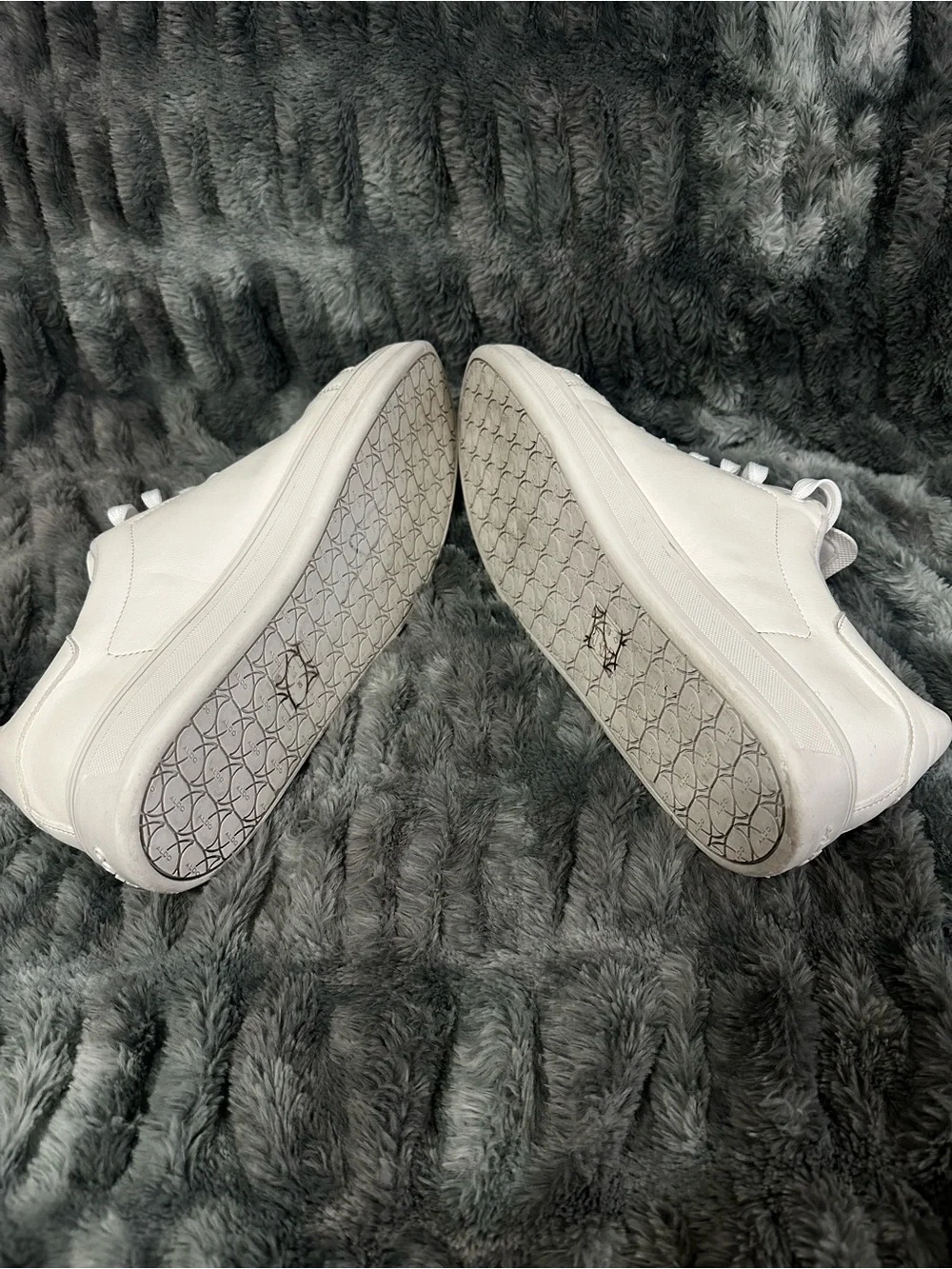 Aldo All-White Leather Lace-Up Sneakers